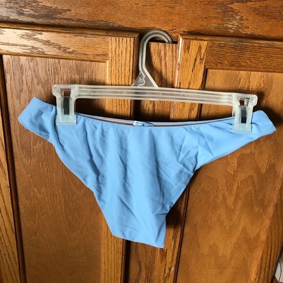 J Crew Curved Waist Cheeky Bikini Bottom Blue - S - Picture 6 of 9